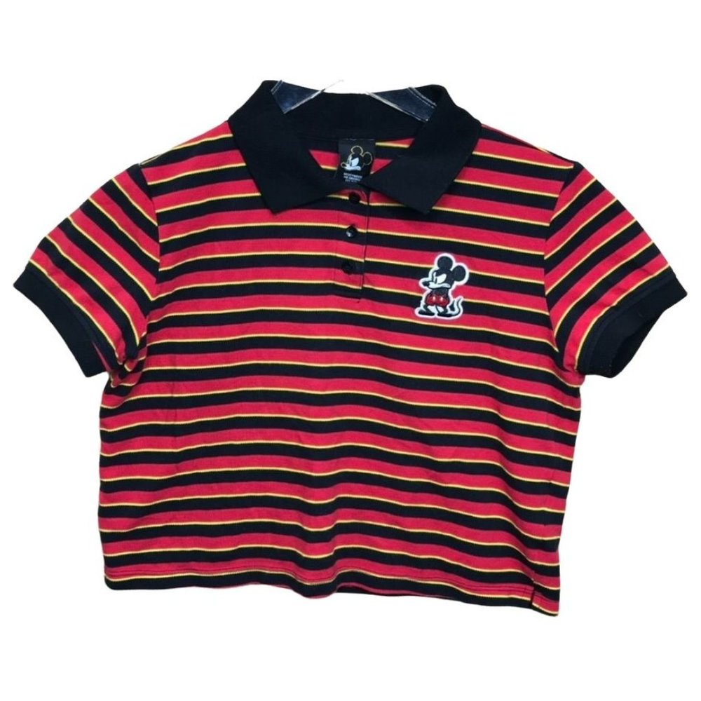 Forever 21 Mickey Mouse Cropped Polo Size Medium